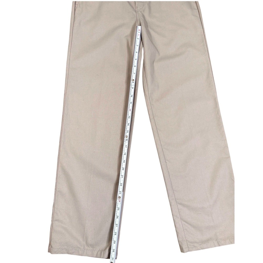 DICKIES Boys Khaki Flat‎ Front Straight Leg Pants Adjustable Waist Size 18H NWT - Picture 4 of 14